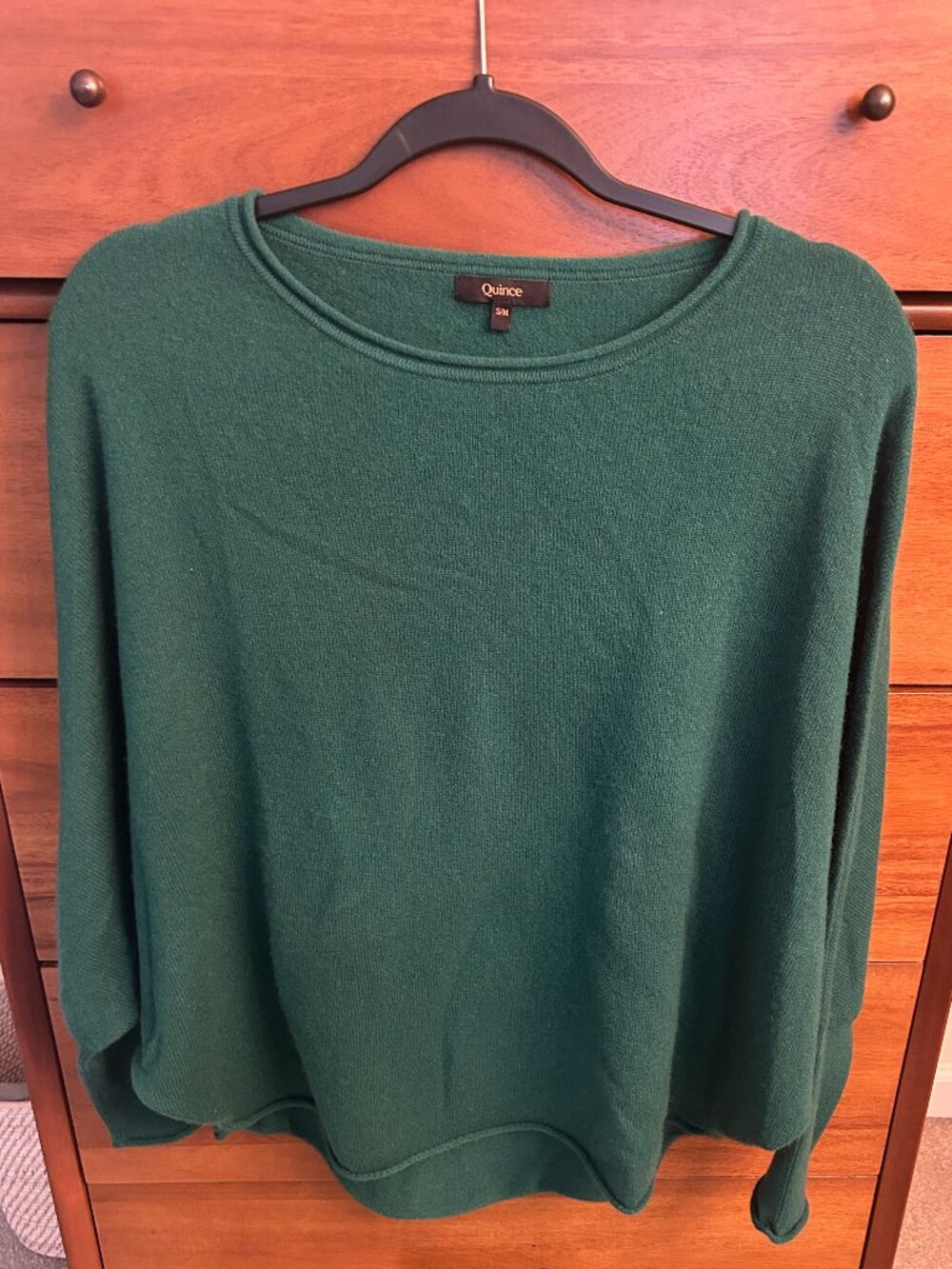 Quince | Green 100% Cashmere Batwing Sweater | S/M